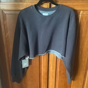 TNA Oversized Cropped crew neck sweater